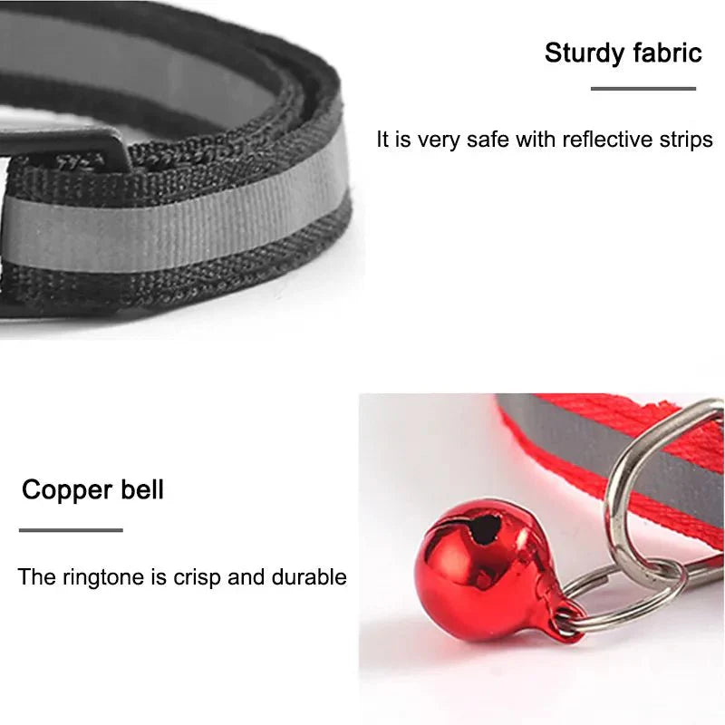 10Pcs Wholesale Collars For Cat Bell Adjustable Necklace With Bell Colorful for Cat Puppy Cat  Collar Dropshipping Pet Collars [PET]