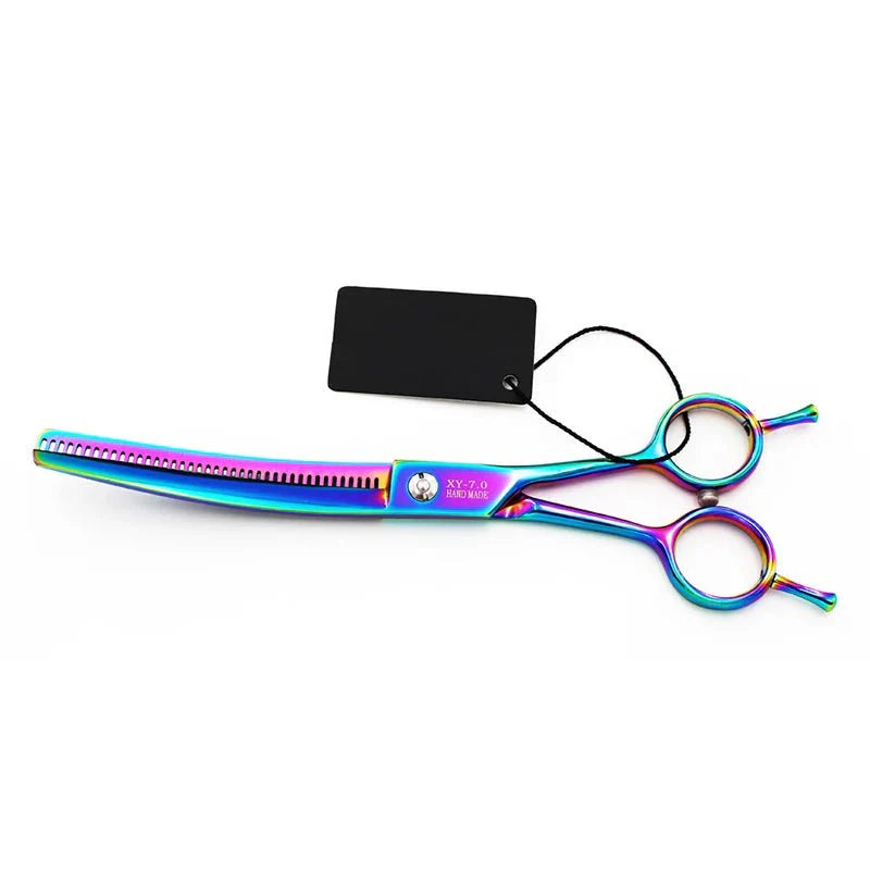 1pcs Pet Downward Curved Thinning Scissors Professional Dog Thinning Shears Dense Shark Hair Cut Cat Grooming Scissors Tools [PET]
