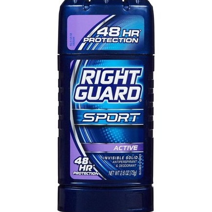 Right Guard Sport Invisible Solid Invisible Solid Antiperspirant/Deodorant, Active Waterproof - 2.6 oz