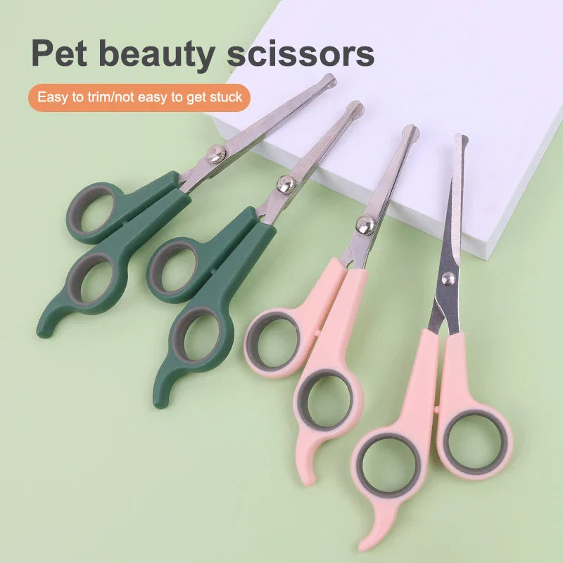 Professional Dogs Hair Scissor Stainless Steel Scissors with Round Tip Pets Cat Dog Durable Safety Hair Dog Grooming Accessories [PET]
