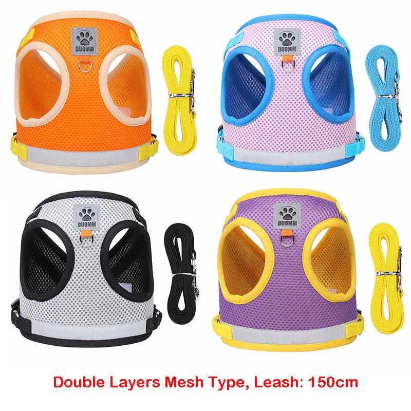 Reflective Safety Pet Dog Harness Leash Set Small Medium Dogs Cat Vest Puppy Chest Strap [PET]