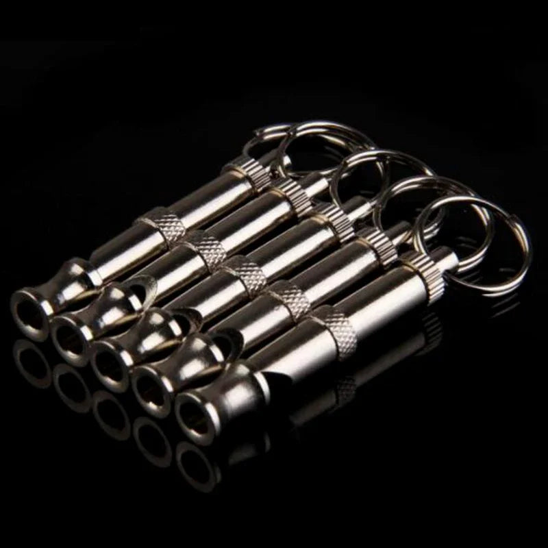 Puppy Pet Dog Whistle Two-tone Ultrasonic Flute Stop Barking Ultrasonic Sound Repeller Cat Training Keychain [PET]