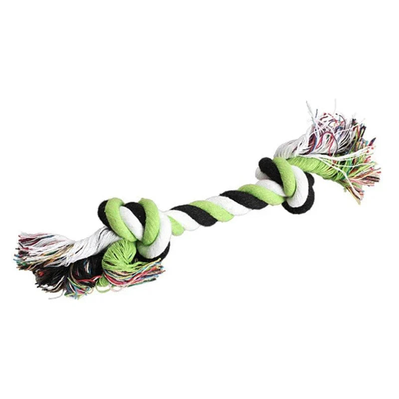 1 pcs Pets dogs pet supplies Pet Dog Puppy Cotton Chew Knot Toy Durable Braided Bone Rope 15CM Funny Tool (Random Color) [PET]