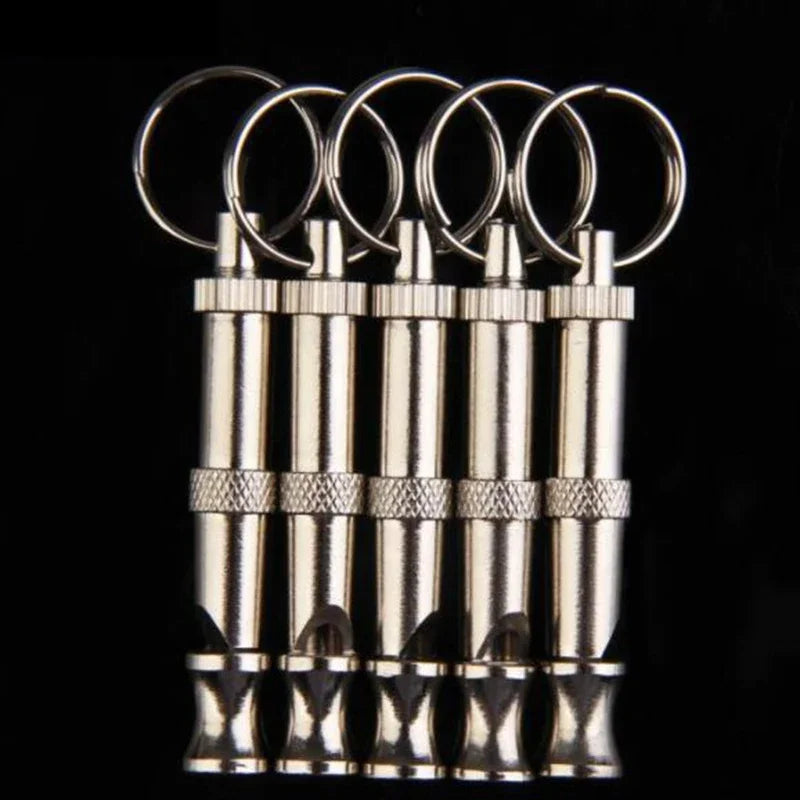Puppy Pet Dog Whistle Two-tone Ultrasonic Flute Stop Barking Ultrasonic Sound Repeller Cat Training Keychain [PET]