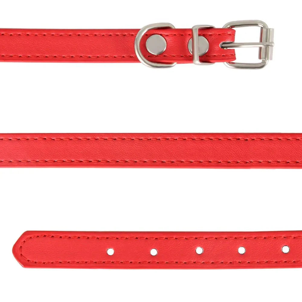 Colorful Leather Puppy Cat Collar Cute Kitten Necklace Name Personalized Collar for Cats Dogs Pet Supplies Accessories Harness [PET]