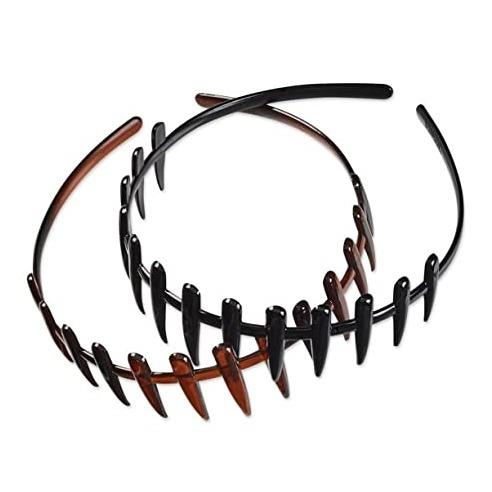 Scunci Flexible Plastic Tiger Tooth Headband, Assorted Colors