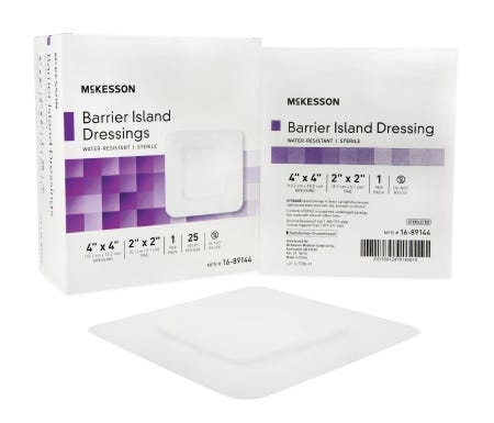 Mckesson 1689144 Composite Barrier Island Dressing. 1 count